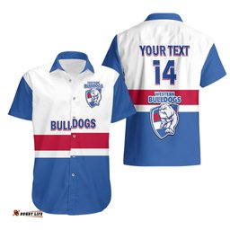 Personalised Western Bulldogs Football Hawaiian Shirt Go Doggies Sporty Style