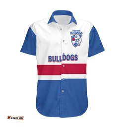 Personalised Western Bulldogs Football Hawaiian Shirt Go Doggies Sporty Style