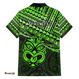 Personalised Matariki New Zealand Hawaiian Shirt Maori New Year Tiki Green Version