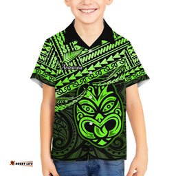 Personalised Matariki New Zealand Hawaiian Shirt Maori New Year Tiki Green Version