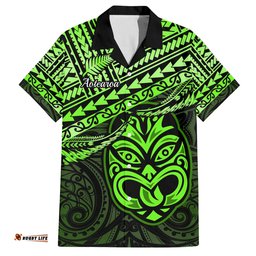 Personalised Matariki New Zealand Hawaiian Shirt Maori New Year Tiki Green Version