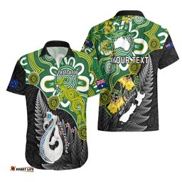 Personalised New Zealand And Australia Hawaiian Shirt Aboriginal Mix Aotearoa Maori Unique Style