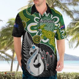 Personalised New Zealand And Australia Hawaiian Shirt Aboriginal Mix Aotearoa Maori Unique Style