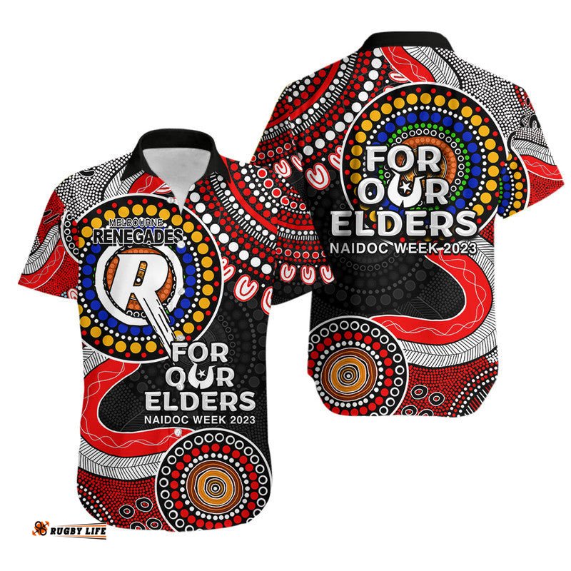 Melbourne Renegades Cricket Hawaiian Shirt NAIDOC Aboriginal