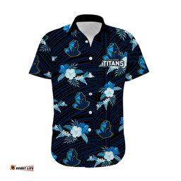 Custom Text And Number Titans Rugby Hawaiian Shirt Polynesian Tribal Mix Tropical Hawaiian Style
