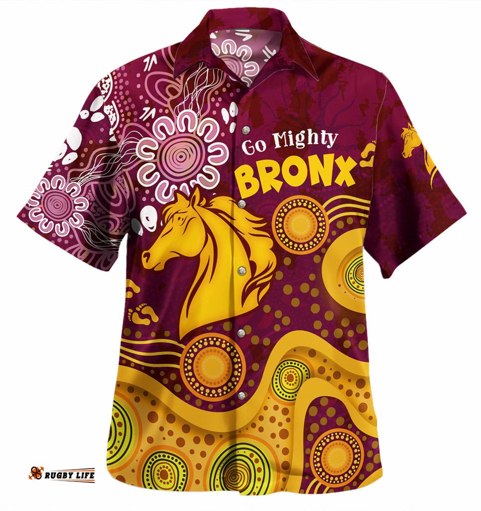 Australia Brisbane City Custom Hawaiian Shirt Go Mighty Bronx Shirt