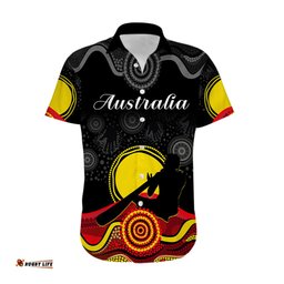 Custom Personalised Australian Indigenous Hawaiian Shirt Didgeridoo Man Circle Aboriginal Art