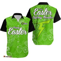 Sydney Thunder Cricket Happy Easter Day Hawaiian Shirt Simple Style