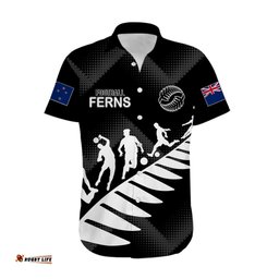 Personalised New Zealand Football Ferns Hawaiian Shirt Women World Cup Sporty Vibes