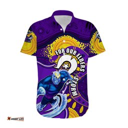Storm Mascot NRL Hawaiian Shirt NAIDOC