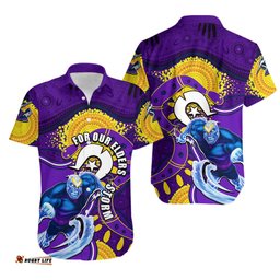 Storm Mascot NRL Hawaiian Shirt NAIDOC