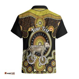 Personalised Australian Astrology Hawaiian Shirt Aboriginal Tasmanian Tiger Zodiac Sign