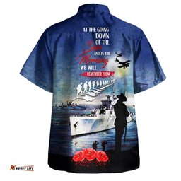 Australia Anzac Day Hawaiian Shirt At The Going Down Of The Sun Shirt
