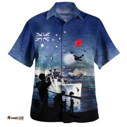 Australia Anzac Day Hawaiian Shirt At The Going Down Of The Sun Shirt