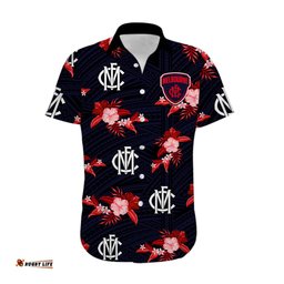 Custom Text And Number Demons Football Hawaiian Shirt Polynesian Tribal Mix Tropical Hawaiian Style
