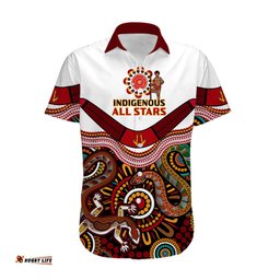 Australia Indigenous Rugby Hawaiian Shirt All Stars Aussie Snake And Lizard