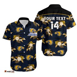 Custom Text And Number Eagles Football Hawaiian Shirt West Coast Polynesian Tribal Mix Tropical Hawaiian Style