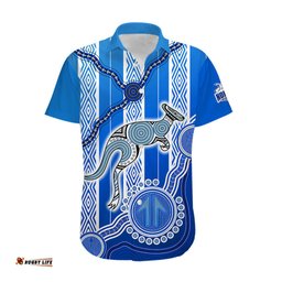 Custom Text And Number Kangaroos Indigenous Hawaiian Shirt North Melbourne Football