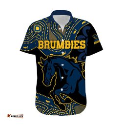 Custom Text And Number Brumbies Rugby Union Hawaiian Shirt Australia indigenous Aboriginal