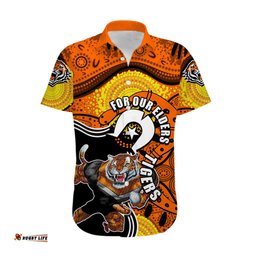 Tigers Mascot NRL Hawaiian Shirt NAIDOC