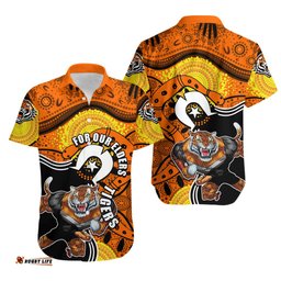 Tigers Mascot NRL Hawaiian Shirt NAIDOC