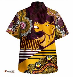 Australia Brisbane Custom Hawaiian Shirt Go! Let's go! Up The Mighty Bronx Home Jersey Shirt