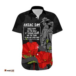 Custom Personalised ANZAC Day Hawaiian Shirt Soldiers Fighting at War