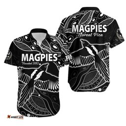 Collingwood Magpies Football Hawaiian Shirt Pies Founded 1892