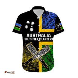 Australian South Sea Islanders Flag Style Hawaiian Shirt