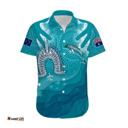 NAIDOC Week Hawaiian Shirt For Our Elders Torres Strait Dolphin Aboriginal Dot Arts