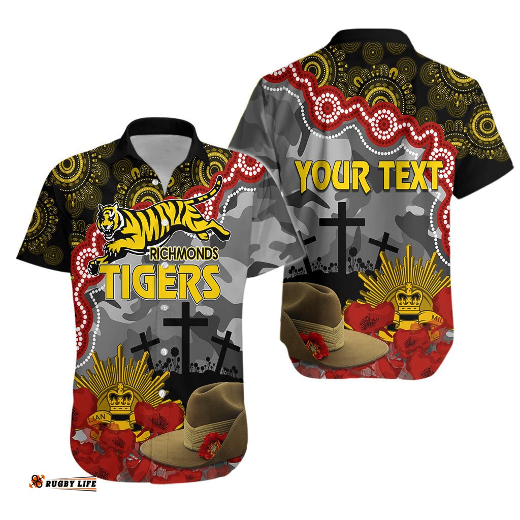 Tigers Football ANZAC Hawaiian Shirt Aboriginal Mix Slouch Hat