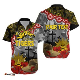 Tigers Football ANZAC Hawaiian Shirt Aboriginal Mix Slouch Hat