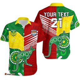 Custom Personalised Australia Kangaroos and Mate Maa Tonga Hawaiian Shirt No2