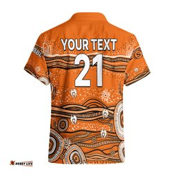 Custom Text And Number Australia Scorchers Cricket Hawaiian Shirt Indigenous