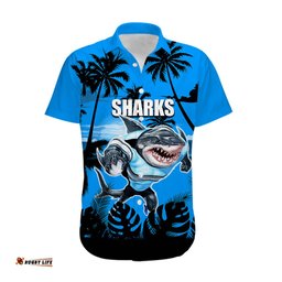 NRL Sharks Hawaiian Shirt Summer Vibe Style