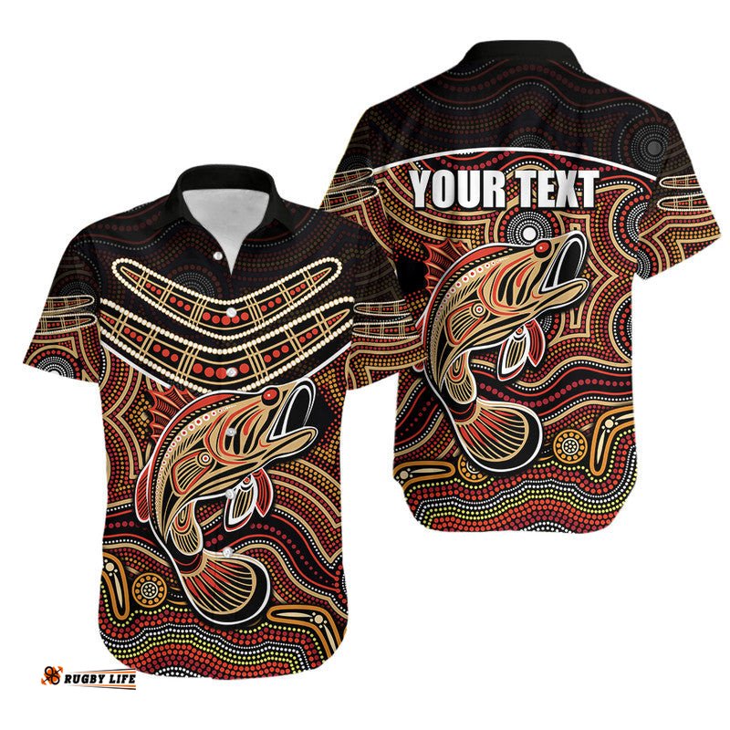 Custom Personalised Fishing Aboriginal Hawaiian Shirt No.2
