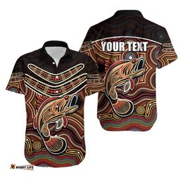 Custom Personalised Fishing Aboriginal Hawaiian Shirt No.2