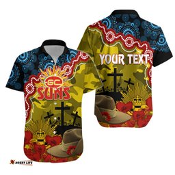 GC Suns Football ANZAC Hawaiian Shirt Aboriginal Mix Slouch Hat
