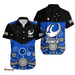 Western Force Super Rugby Hawaiian Shirt Est 2005 Indigenous Art