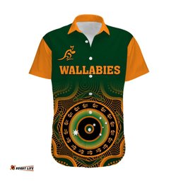 Wallabies Rugby Hawaiian Shirt Aussie Go Champions Indigenous Green