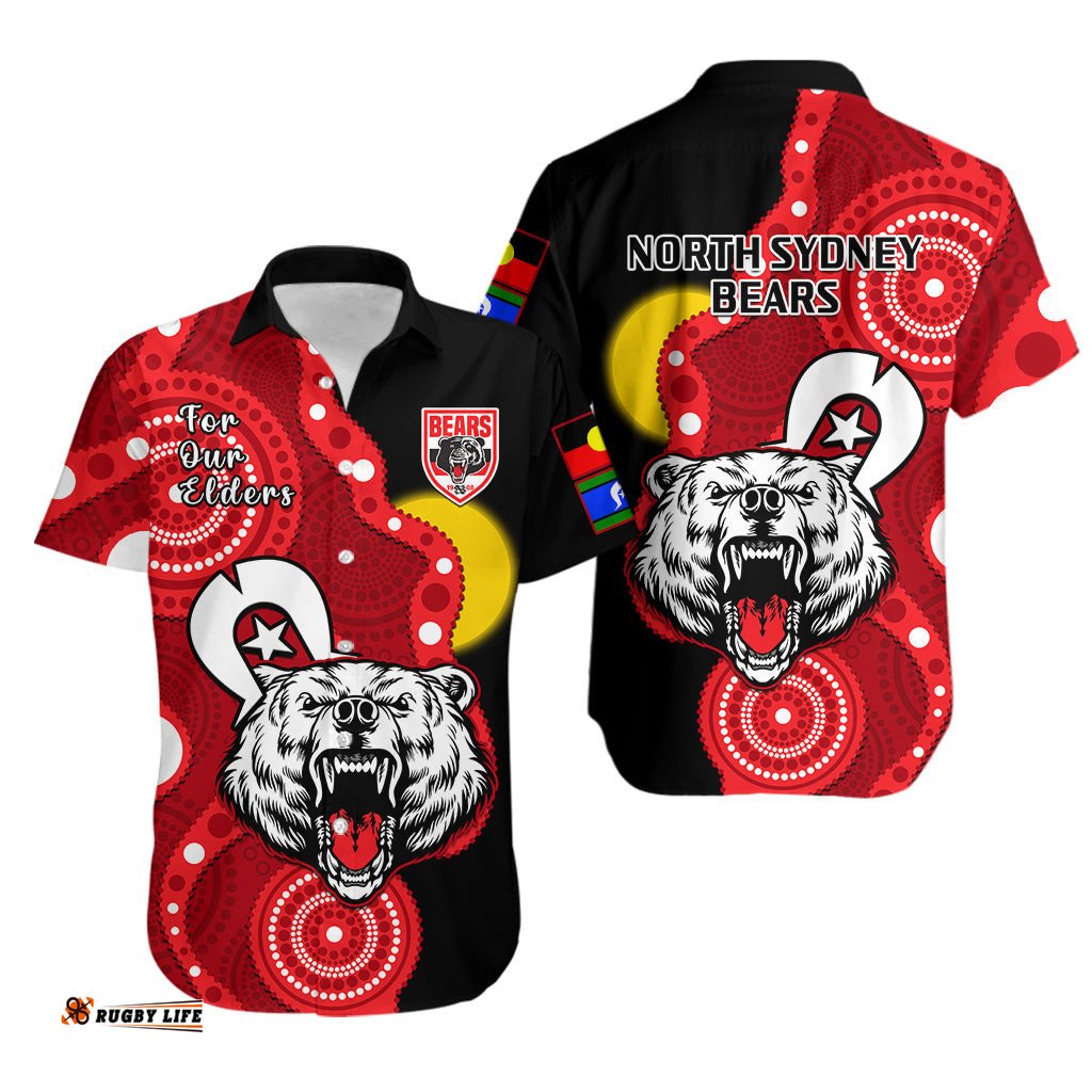 North Sydney Rugby NAIDOC Hawaiian Shirt Bears Indigenous For Our Elders