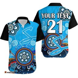 Custom Personalised Adelaide Strikers Hawaiian Shirt Cricket Indigenous Aboriginal Lizard Version