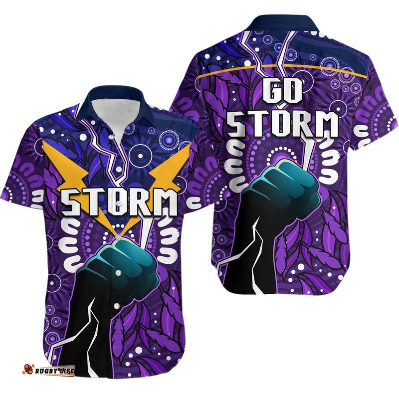Storm Rugby Hawaiian Shirt Indigenous With Thunder Go Storm