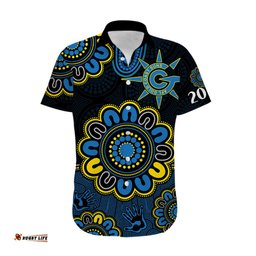 AFL Gold Coast Suns 2009 Aboriginal Blue Style Hawaiian Shirt