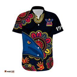 AFL Adelaide Football The Crows 1990 Aboriginal Hawaiian Shirt