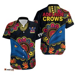 AFL Adelaide Football The Crows 1990 Aboriginal Hawaiian Shirt