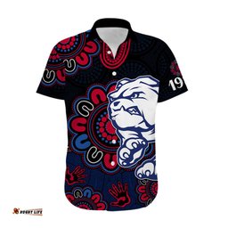 Custom Personalised AFL Western Bulldogs Dogs 1877 Aboriginal Hawaiian Shirt