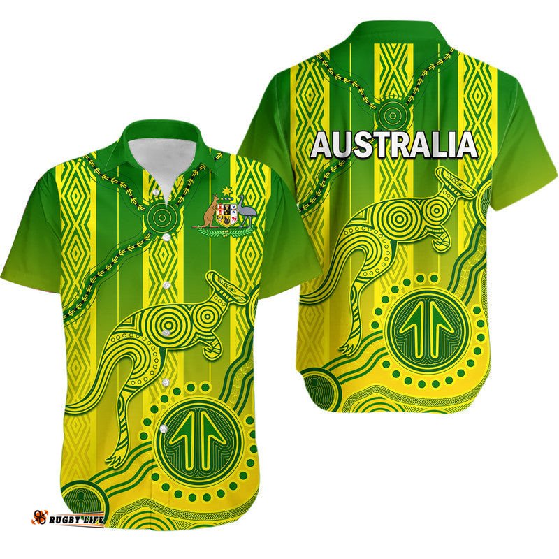 Australia Soccer Hawaiian Shirt Go Aussie Socceroos With Kangaroo