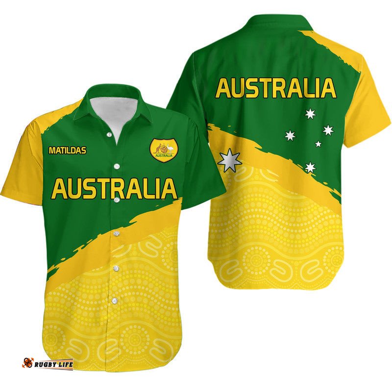 Australia Soccer Hawaiian Shirt World Cup Football Matildas Female Socceroos