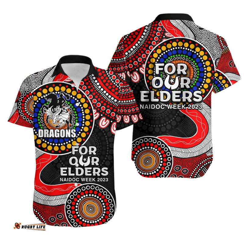 Dragons Rugby Hawaiian Shirt NAIDOC Aboriginal